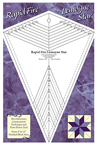 Rapid Fire Lemoyne Star Quilting Tool - Precision Quilting Ruler for Perfect Patchwork & Star Blocks - Ideal for Quilters, Sewing & DIY Craft Projects