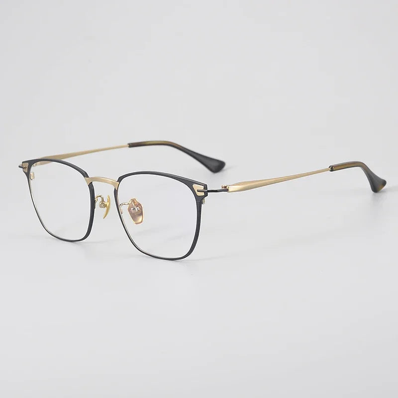 Aror Men's Full Rim Big Square Titanium Acetate Eyeglasses Frame 94481 - Lightweight & Durable for Work, Reading & Fashion
