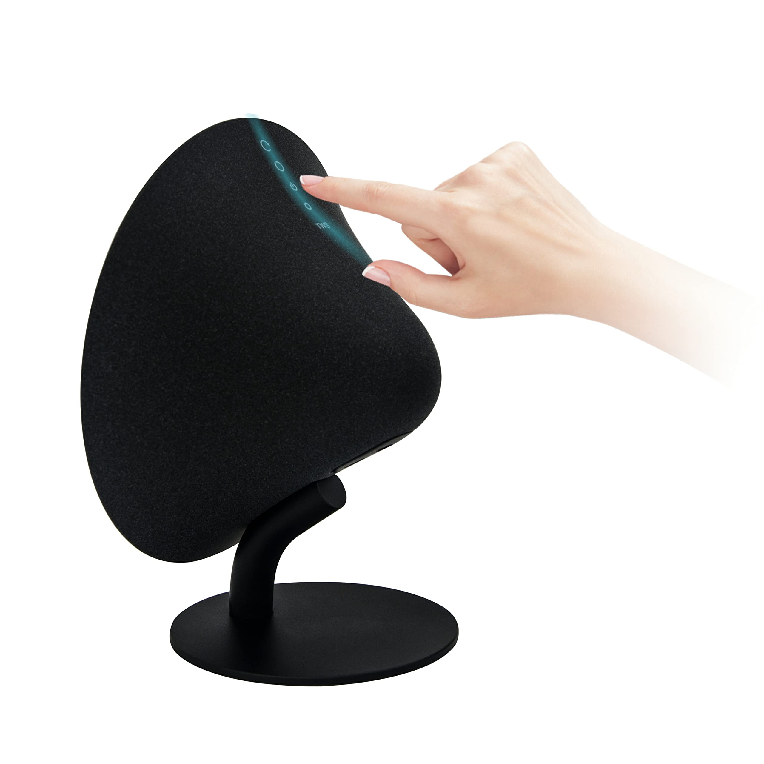 Gingko Design Mini Halo Bluetooth Speaker - Wireless Portable Speaker with Rich Bass, 10H Playtime, IPX5 Waterproof - Perfect for Outdoor, Travel, Home & Party Use (Matt Black)