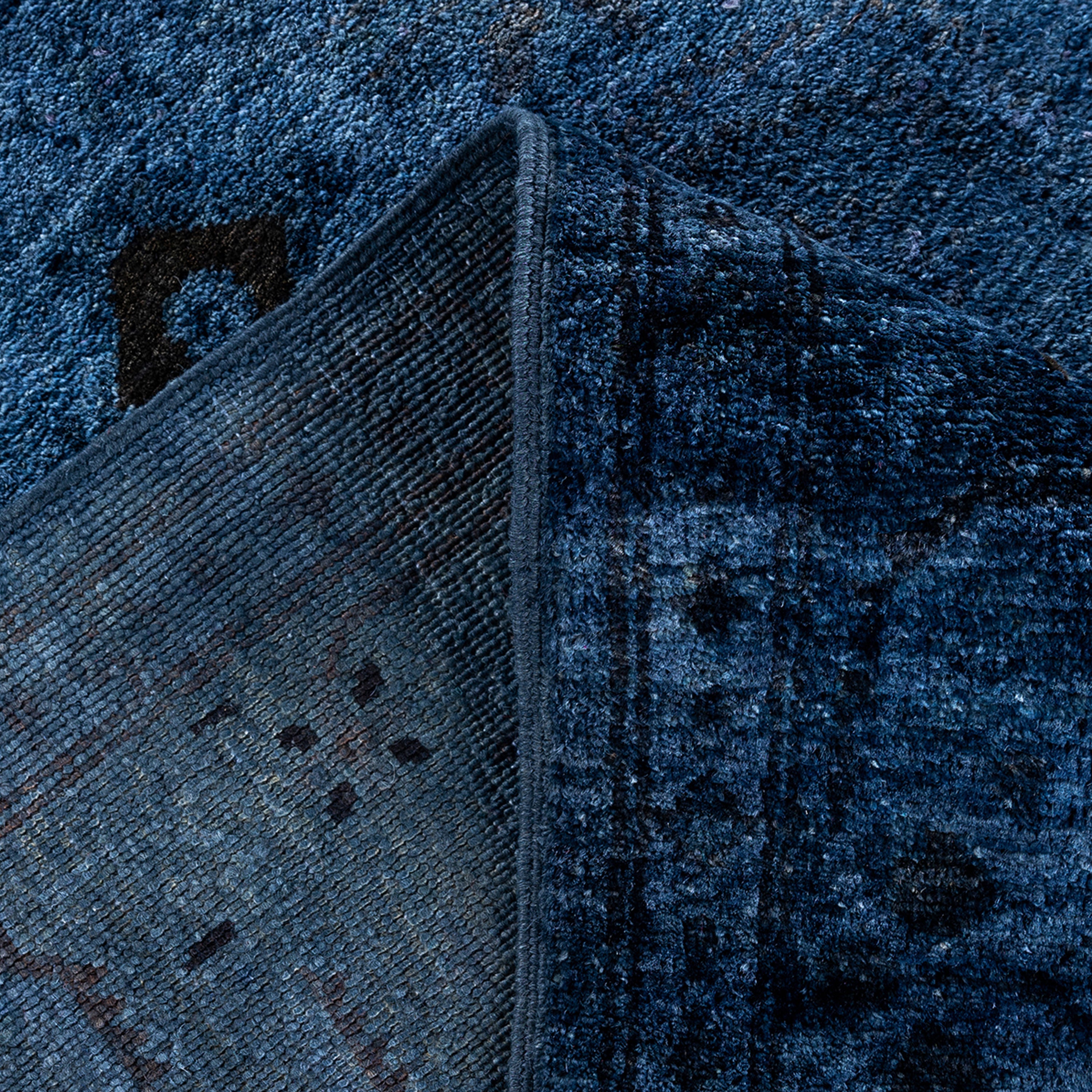 Premium Blue Overdyed Wool Rug 6'3