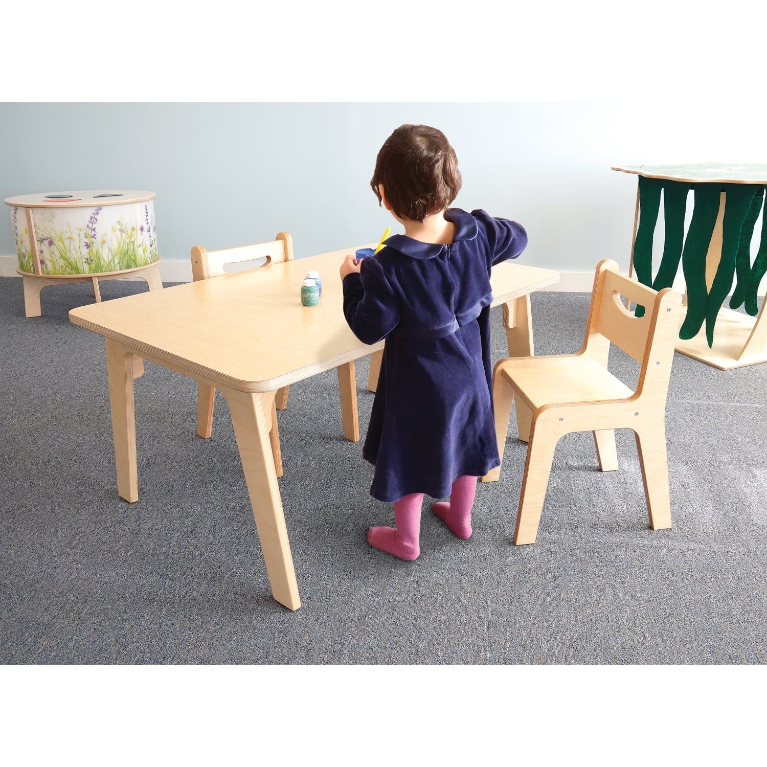 Whitney Plus Rectangle Dining Table 22 Inch Height - Perfect for Kitchen, Dining Room, and Small Space Gatherings