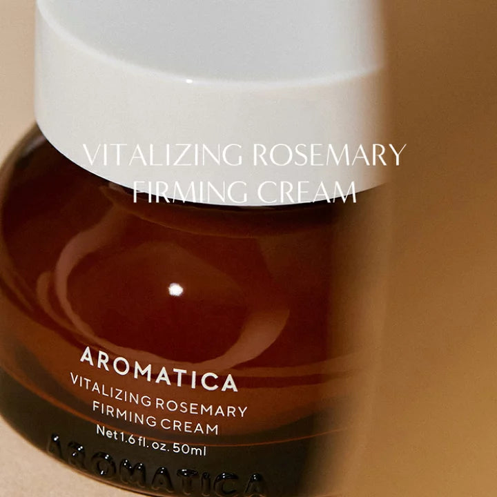 AROMATICA Vitalizing Rosemary Firming Cream 50ml - Anti-Aging Face Moisturizer for Women & Men - Organic Skincare for Wrinkles & Fine Lines - Perfect for Night & Day Use