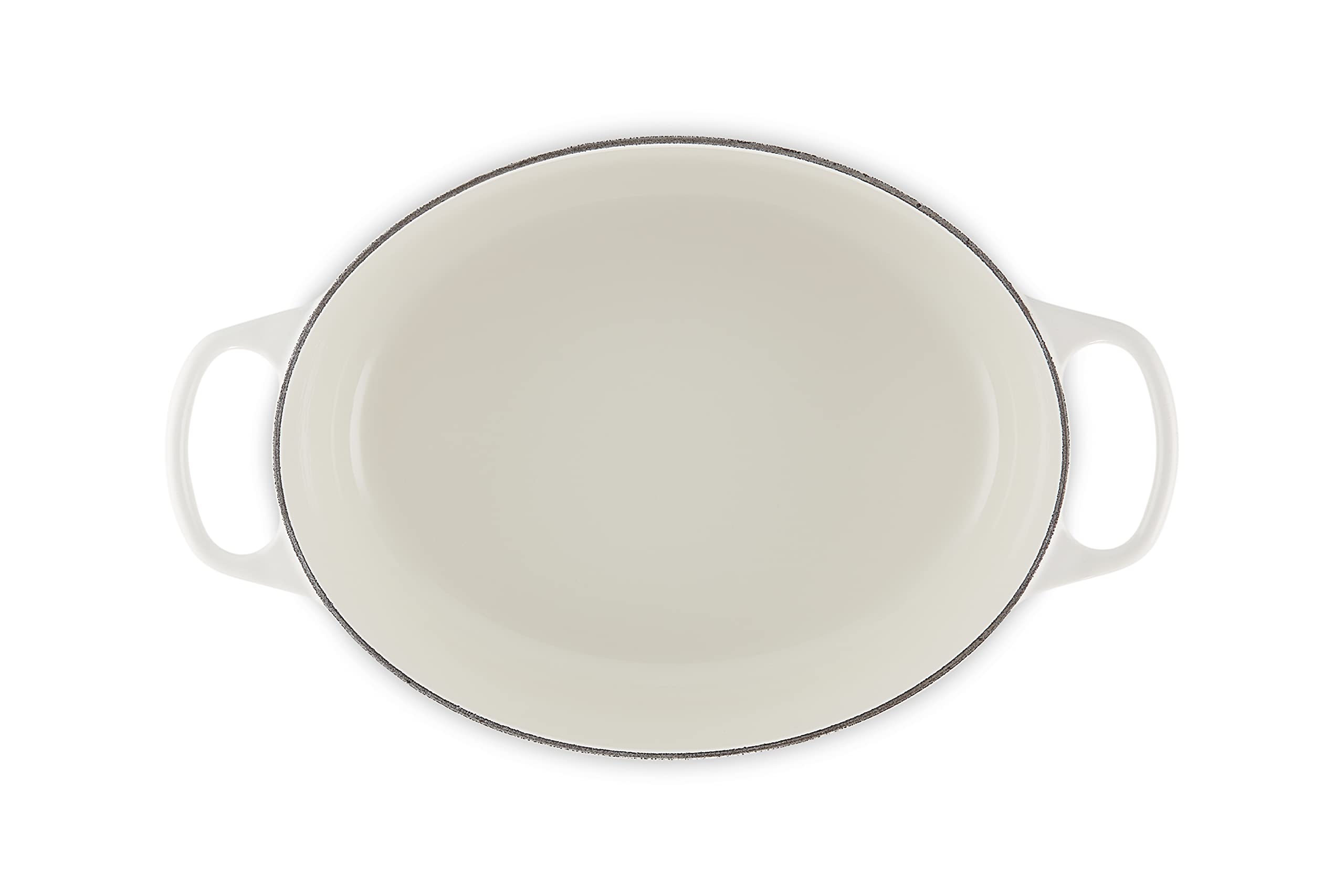 Le Creuset Signature Enameled Cast Iron Oval Dutch Oven 6.75 Quart - Premium White Cookware for Braising, Roasting & Baking - Perfect for Family Dinners & Entertaining