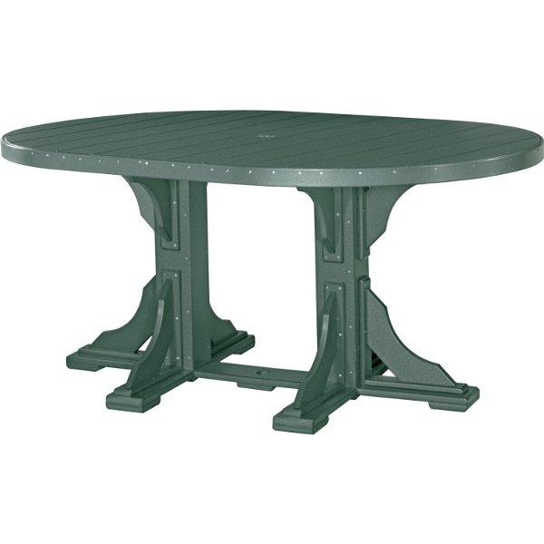 4ft x 6ft Oval Dining Table - Poly Resin Outdoor Patio Table for Garden, Poolside & Backyard Entertaining - Weatherproof & Durable
