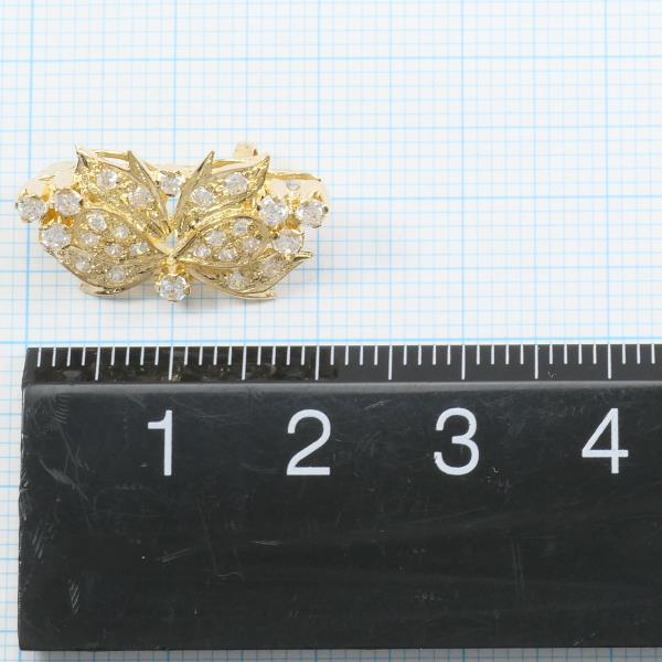 18K Yellow Gold Zirconia Brooch Pin - Elegant Cubic Zirconia Flower Brooch for Women - Perfect for Weddings, Parties, and Special Occasions