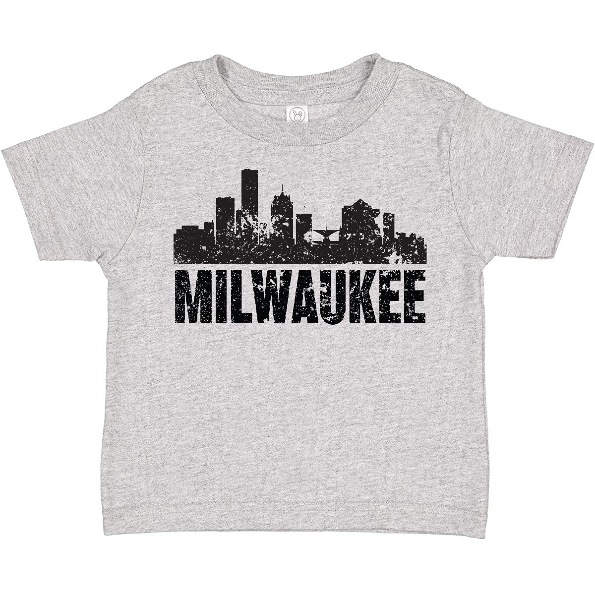 Inktastic Milwaukee Skyline Grunge Toddler T-Shirt - Cool Graphic Tee for Boys & Girls - Perfect for Casual Wear, Playdates & Family Outings