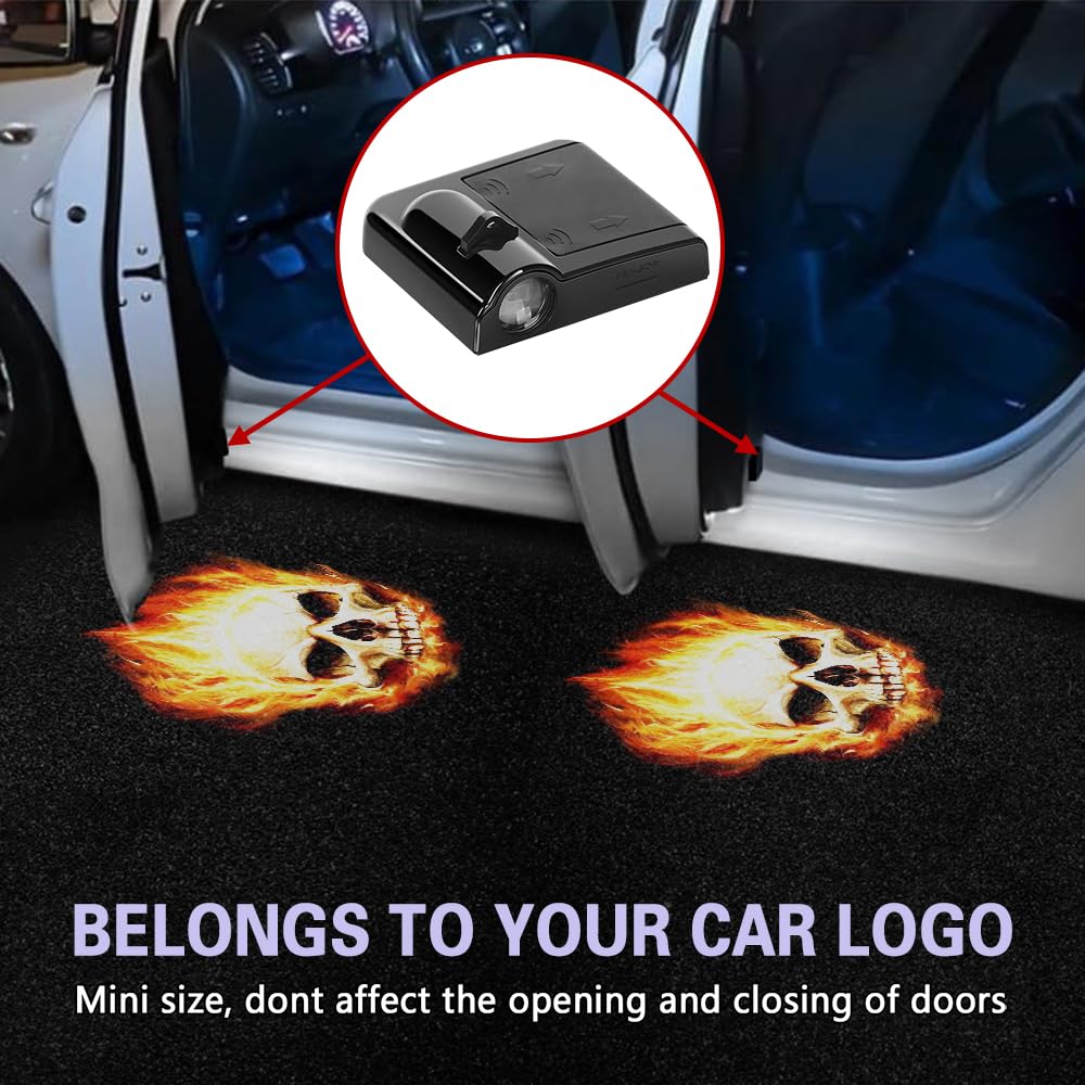2PCS Wireless Car Door LED Logo Projector Lights - Universal Ghost Shadow Welcome Lights for Cars, Trucks & SUVs - Perfect for Nighttime Safety and Stylish Entrance
