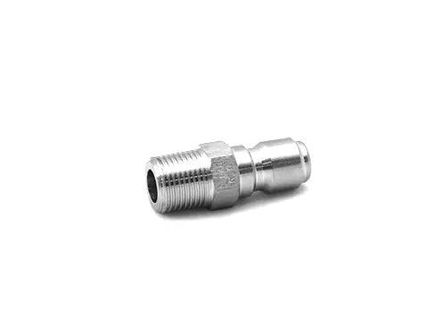MTM HYDRO 1/4 Inch Quick Connect Male Plug - Heavy Duty Plated Steel Fitting for Hydroponics, Irrigation & Water Systems | Perfect for Garden, Greenhouse & DIY Projects