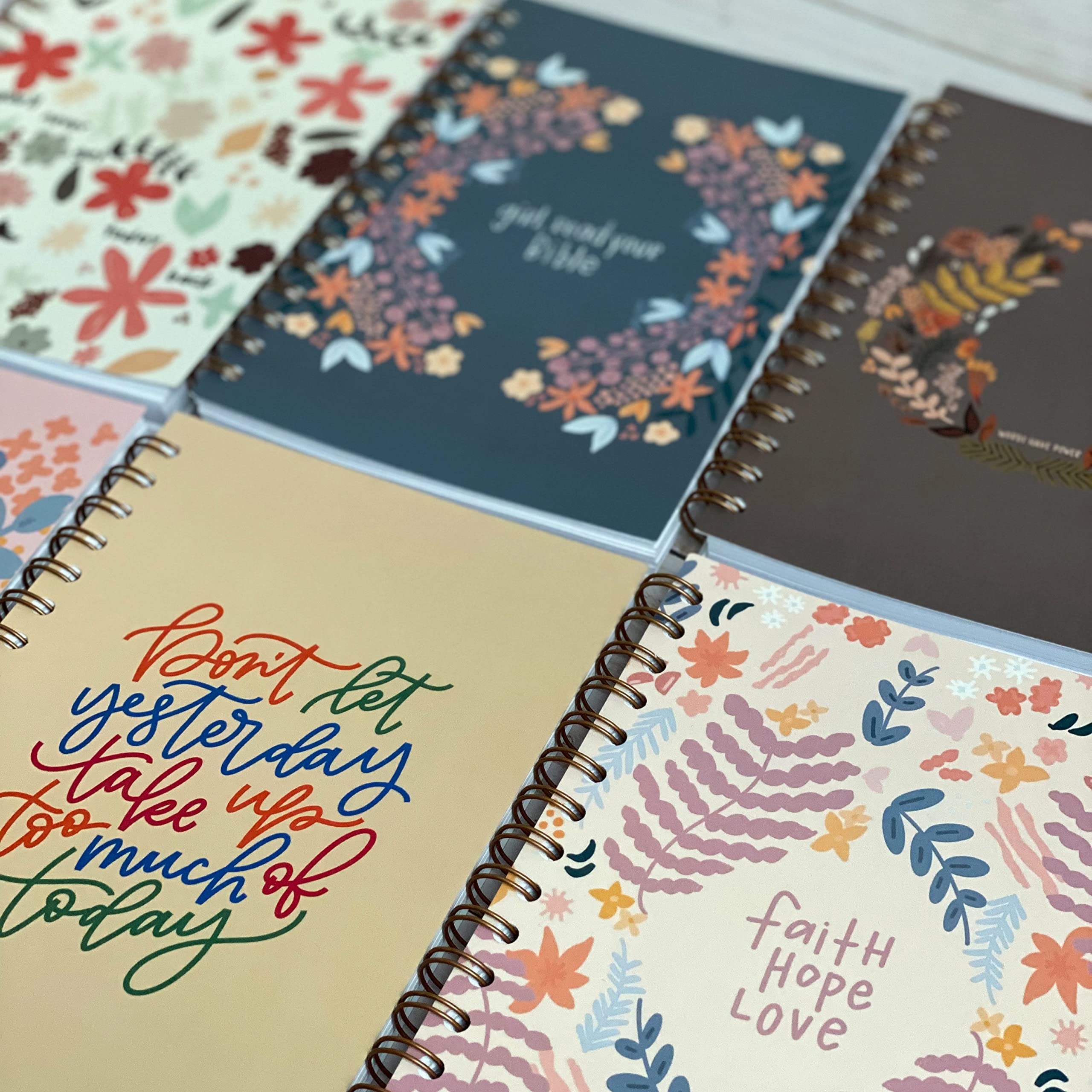 Prayer Journal by Swaygirls - Christian Spiral Notebook for Bible Study & Faith Journaling | Lined Softcover Wirebound Notebook | Perfect for Daily Devotionals, Scripture Writing & Bible Reading (Girl Read Your Bible)