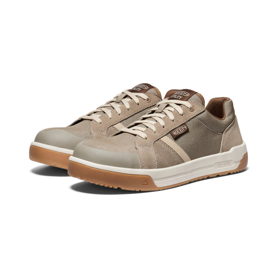 Kenton Men's Carbon Toe Work Shoes - Brindle/Gum Color - Durable Safety Footwear for Construction & Industrial Work