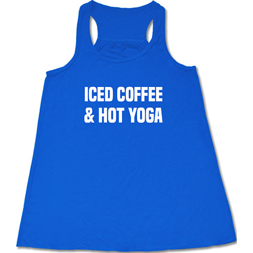 Cool Iced Coffee & Hot Yoga T-Shirt - Perfect for Yoga, Gym & Casual Wear