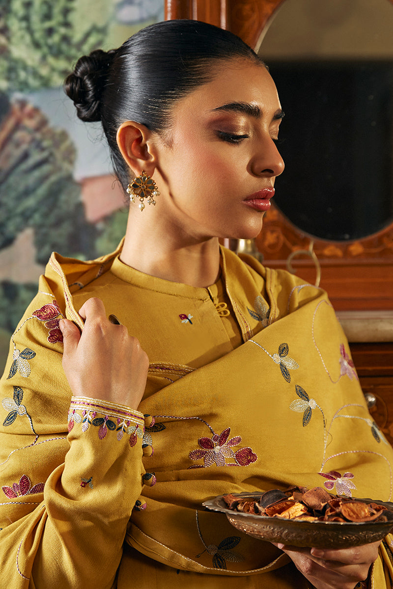 Mustard Glory 2 Piece Marina Embroidered Suit for Women - Elegant Beachwear & Summer Outfit for Vacations, Parties & Special Occasions