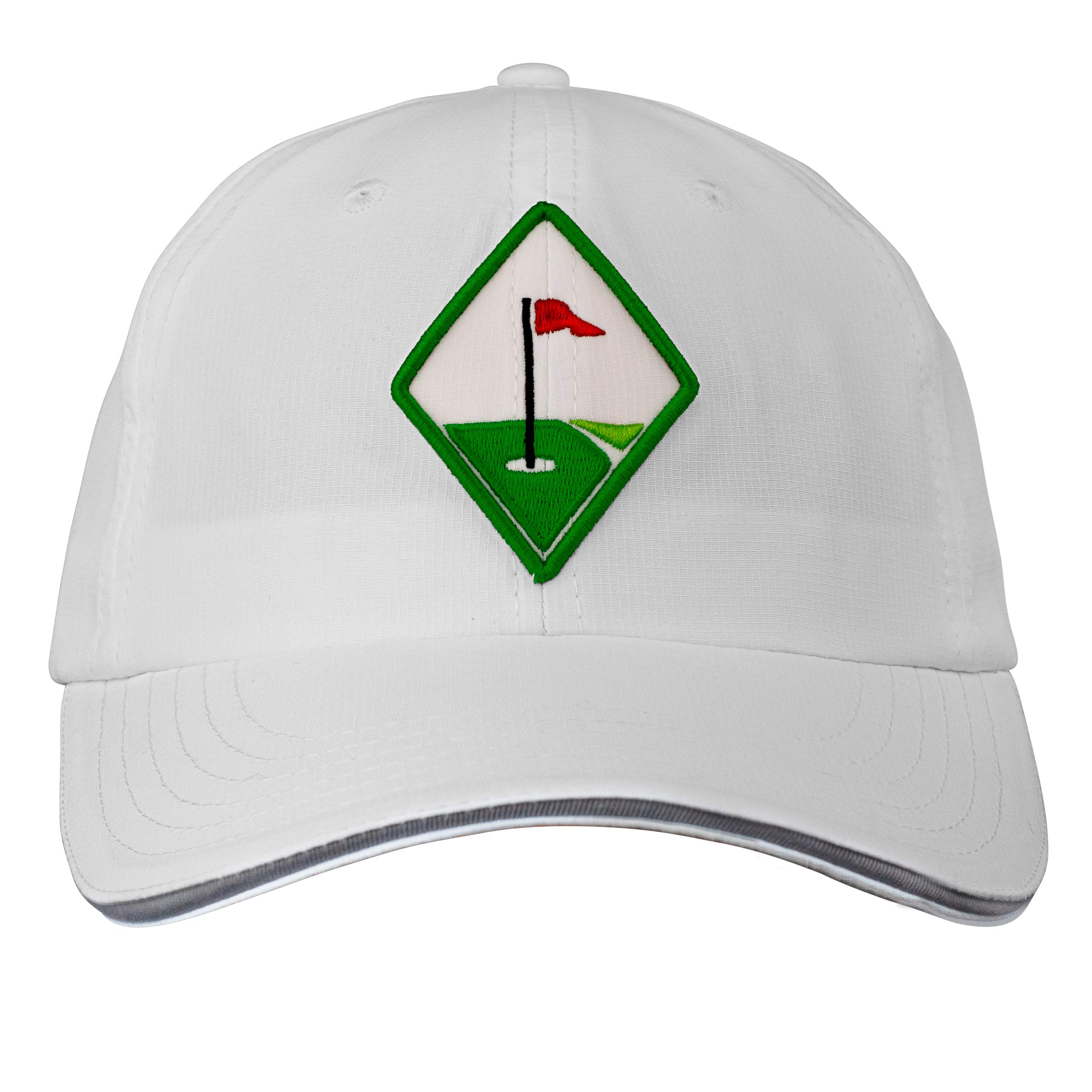 Men's White Golf & Baseball Cap - Soft, Breathable Sun Protection Hat for Running, Outdoor Sports & Casual Wear