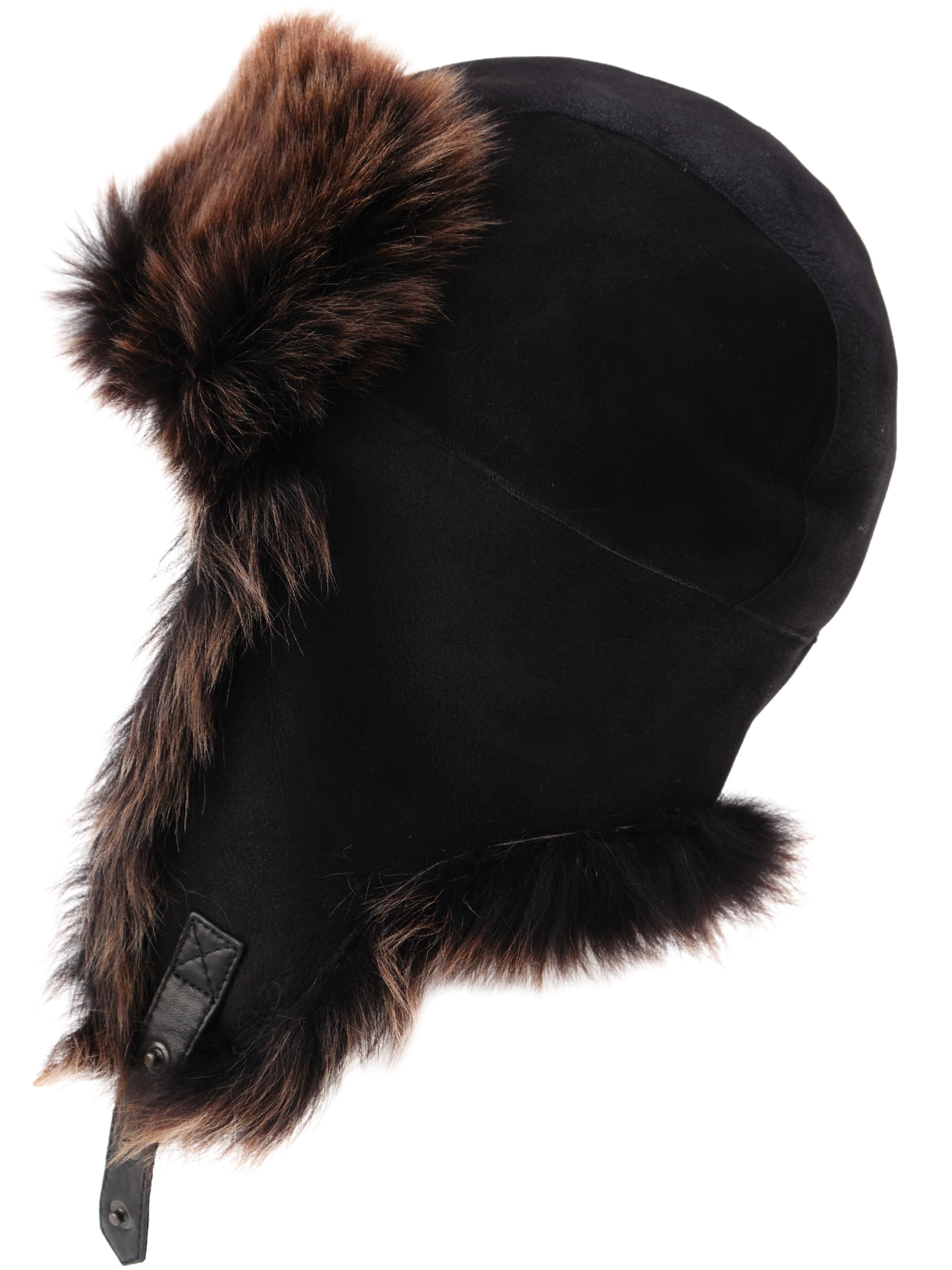 Everest Ultra-Warm Shearling Trapper Hat for Men & Women - Genuine Leather Winter Hat with Ear Flaps - Perfect for Skiing, Snowboarding & Cold Weather Outdoor Activities