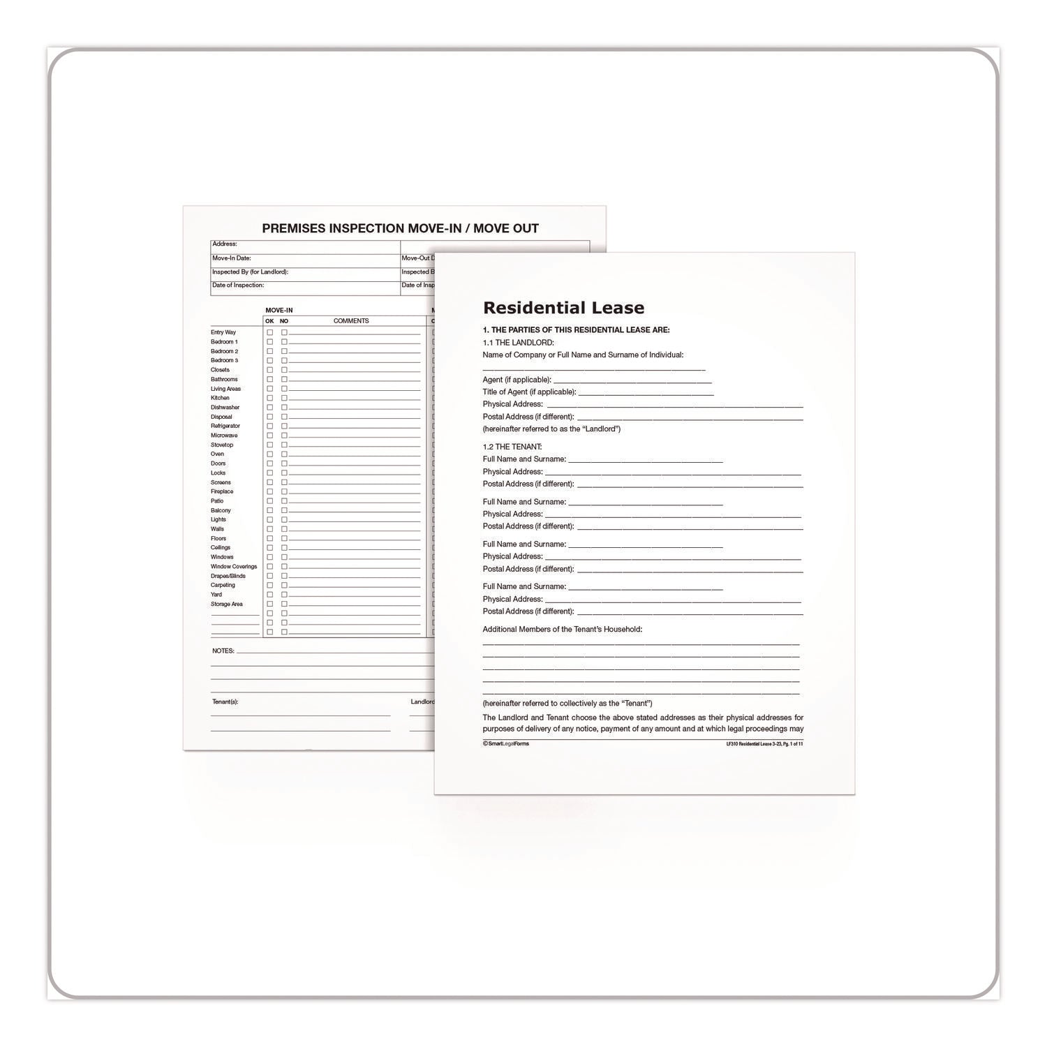 Adams® Residential Lease Agreement Forms - 8.5 x 11 Legal Size, 4 Forms/Set (4 Sets/Pack) with Step-by-Step Instructions - Perfect for Landlords, Property Managers & Tenants - Rental Contracts for Apartments, Houses & Vacation Properties