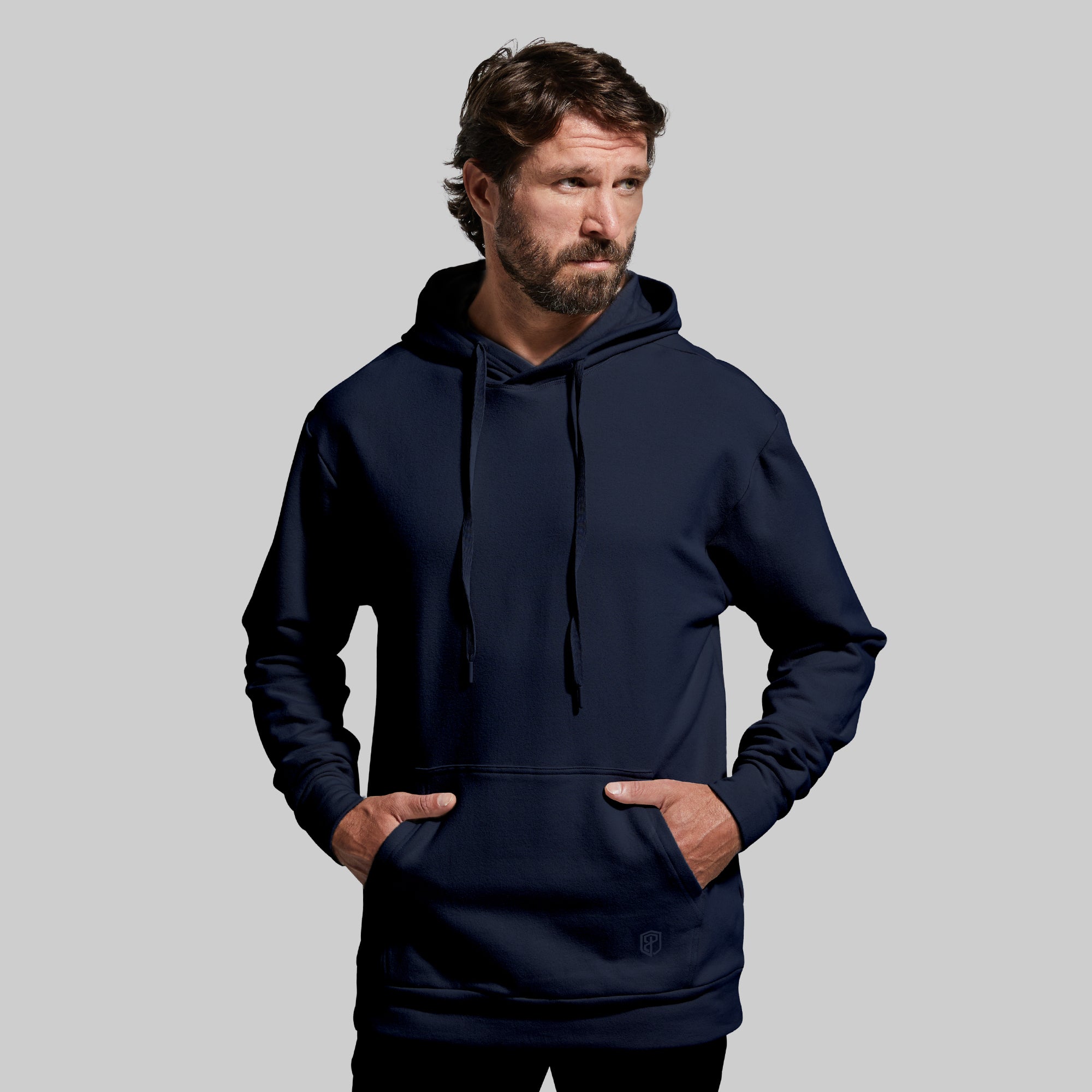 Men's Unmatched Hoodie (BP Navy) - Premium Cotton Pullover Sweatshirt for Casual Wear, Gym & Outdoor Activities