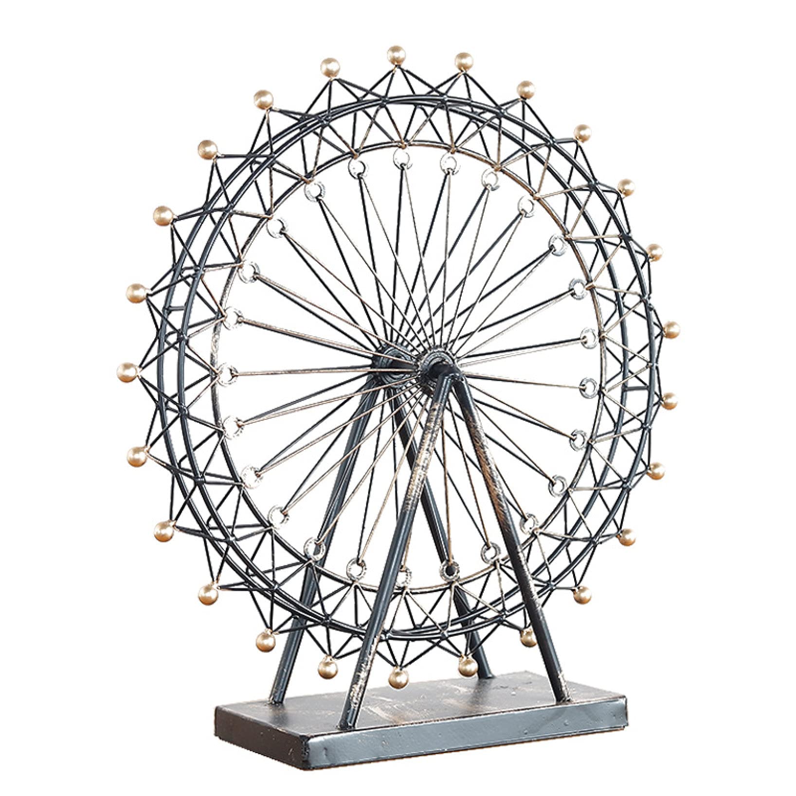 Ferris Wheel of Happiness Metal Sculpture - Elegant Home Decor Statue, Collectible Figurine for Nightstands & TV Cabinets | Perfect Gift for Weddings, Anniversaries & Housewarming