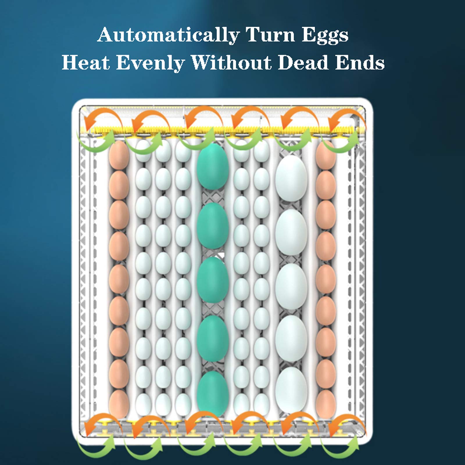 Automatic Egg Incubator with Turner for Hatching Chicken, Turkey, Goose & Quail Eggs - Perfect for Poultry Farming, Backyard Hatcheries & Homesteading