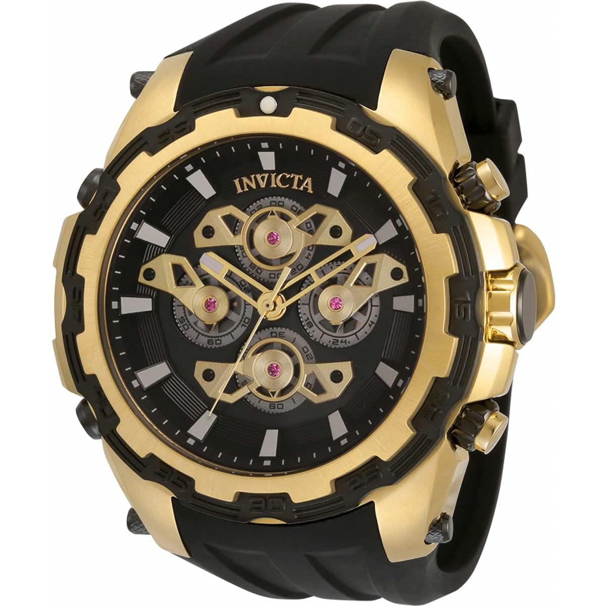 Invicta Men's 34213 Specialty Quartz Multifunction Black & Gold Dial Watch - Stylish Dress Watch for Business, Formal Occasions & Everyday Wear