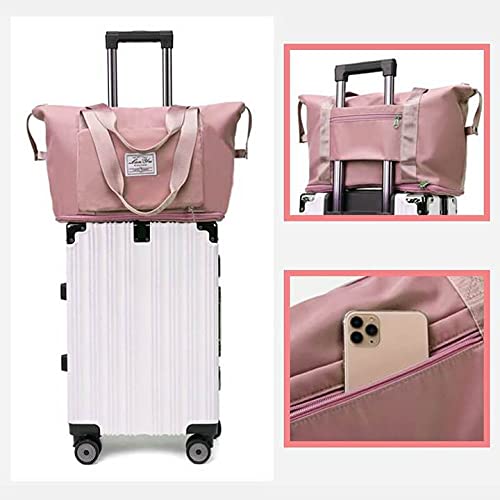 Large Capacity Foldable Travel Duffel Bag - Waterproof Lightweight Carry-On Luggage with Dry & Wet Separation for Gym, Sports, Camping & Weekend Trips (2PCS) - Perfect for Men & Women Travelers