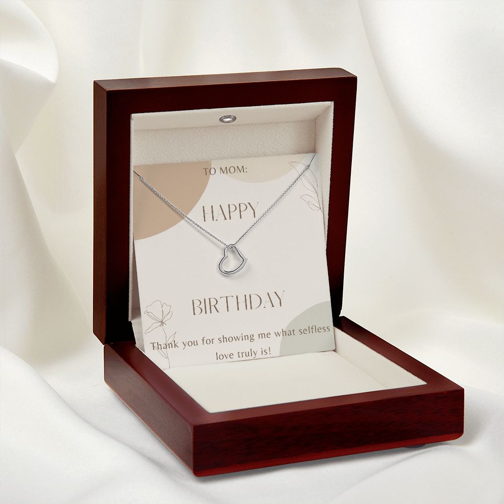 Heart Necklace for Mom - Sterling Silver or 14K Gold Pendant Gift for Mother's Birthday, Anniversary, Valentine's Day - Perfect for Special Occasions & Everyday Wear