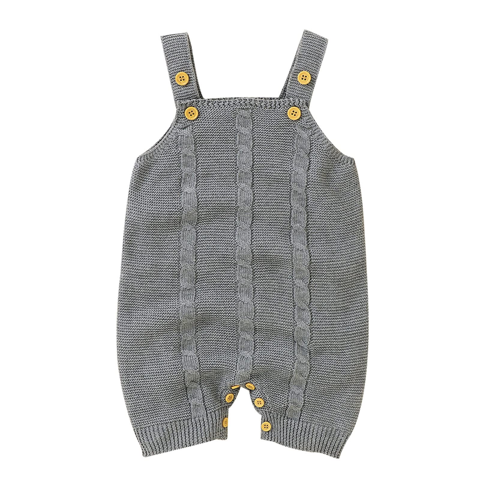 CLOTHBEST Fall Baby Boy & Girl Clothes - Fleece Hoodie, Knit Romper, Cotton Sleeveless Sweater & Jumpsuit for Toddler, Newborn & Infant (Grey) - Perfect for Autumn Outings, Family Photos & Cozy Indoor Playtime