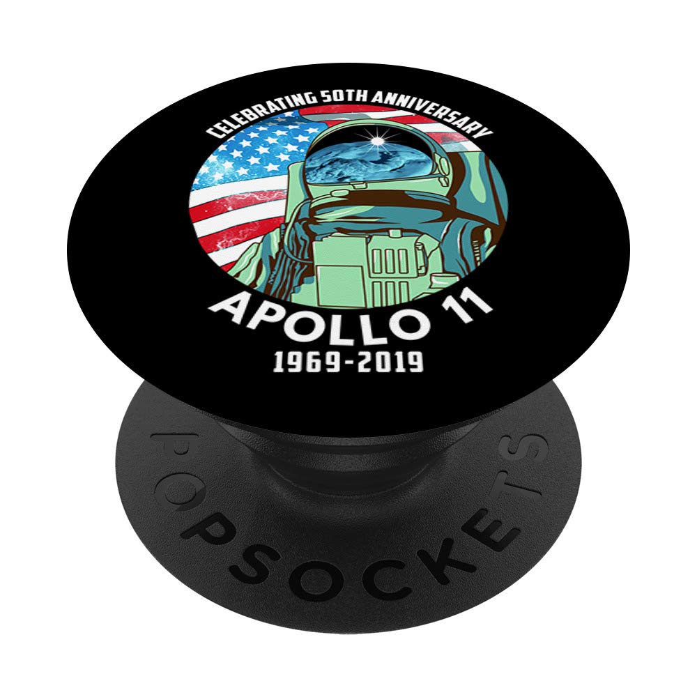 Apollo 11 Moon Landing Commemorative PopSockets - Phone Grip & Stand for iPhone, Samsung, Tablets - Perfect for Space Enthusiasts & STEM Education