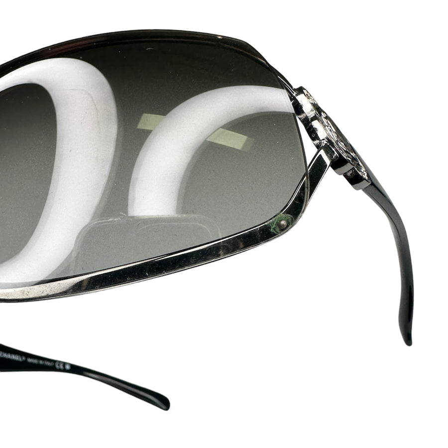 Chanel 4164 B Rhinestone Flower Sunglasses - Luxury Fashion Sunglasses for Women, UV Protection, Stylish Summer Accessories for Beach, Vacation & Outdoor Activities