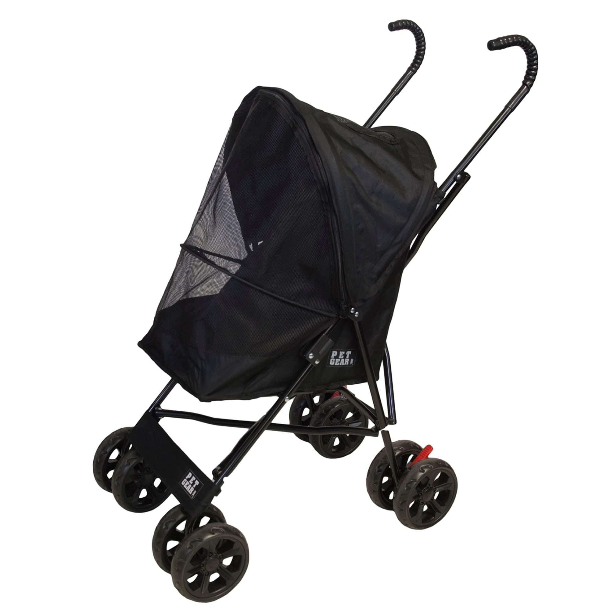 Pet Gear Travel Lite Plus Stroller - Compact & Easy Fold Pet Carrier for Cats & Dogs up to 15 lbs, No Assembly Required with Large Wheels (3 Colors) - Perfect for Vet Visits, Park Walks & Travel Adventures