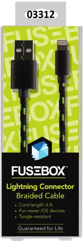 Premium Braided Lightning Cable 6ft for iPhone 13/12/11/X/8/7 - Durable Fast Charging & Sync Cord with Nylon Fiber - Perfect for Home, Office & Travel