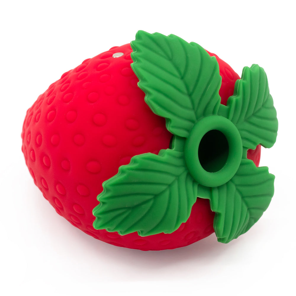Emojibator Strawberry Emoji Clitoral Suction Vibrator - Rechargeable Personal Massager for Women, Waterproof & Quiet Adult Toy - Perfect for Solo Play & Couples Intimacy