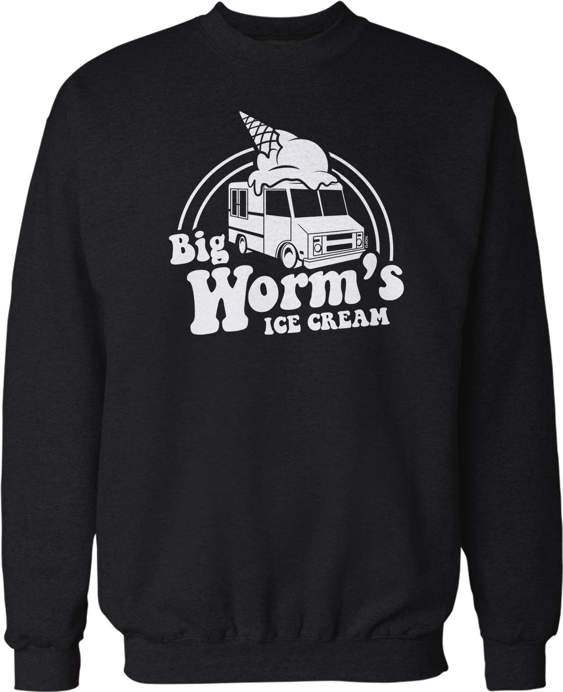 Big Worm's Ice Cream Crew Neck Sweatshirt | Soft Cotton Unisex Pullover | Casual Streetwear for Men & Women | Perfect for Everyday Wear, Gifts & Ice Cream Lovers