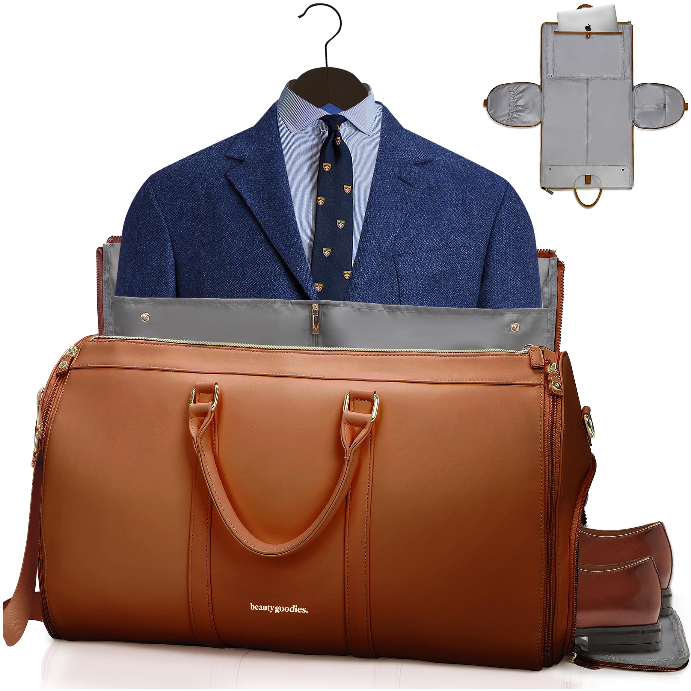 Convertible Travel Garment Bag for Suits & Dresses - Foldable Carry On Duffle Bag with Shoulder Strap | Perfect for Business Trips, Weddings & Airplane Travel