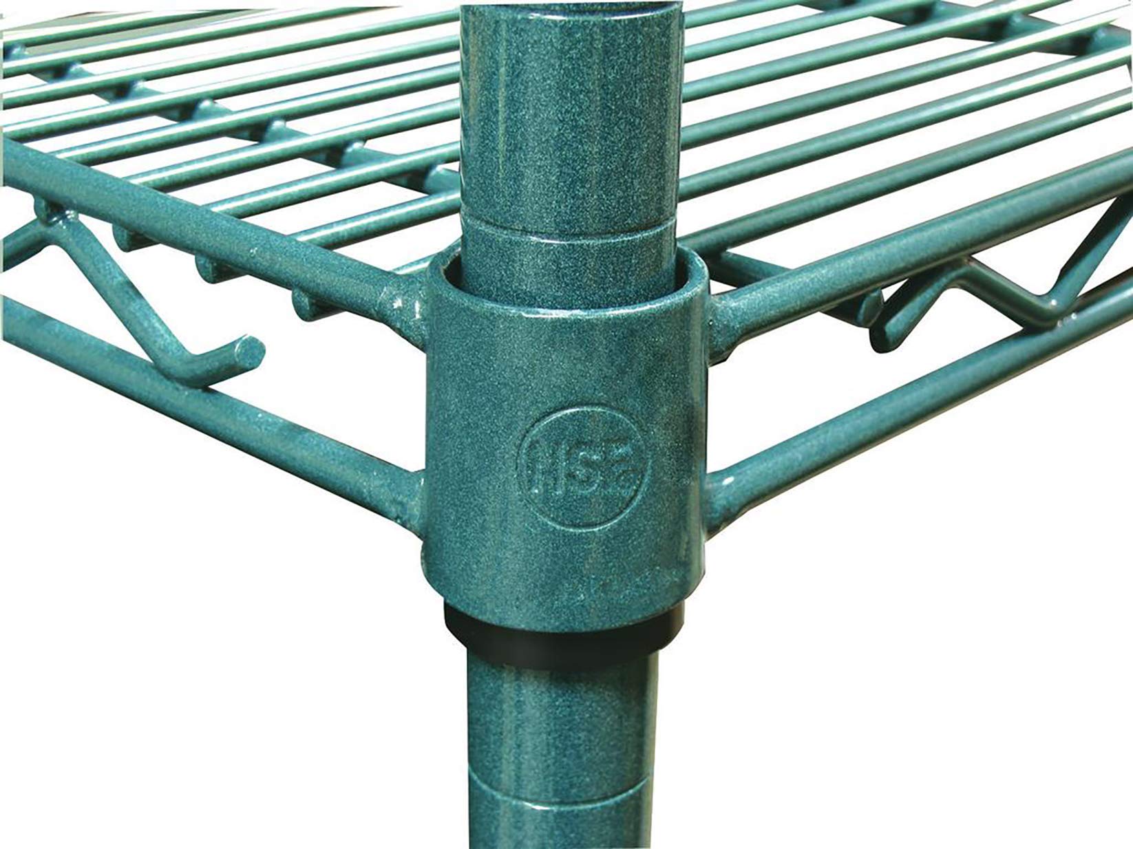 2-Pack Green Epoxy Wire Shelves - 14