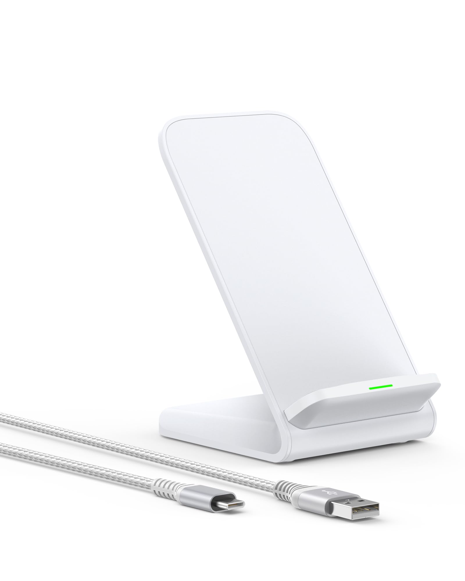Fast 15W Max Samsung Wireless Charger Stand - QI Certified Phone Charging Dock for Galaxy S24/S23/S22/S21/S9/Z Fold6/Flip6/Note20 & iPhone 16/15 Pro Max/14/13 - Perfect for Office Desk, Nightstand, and Travel Use