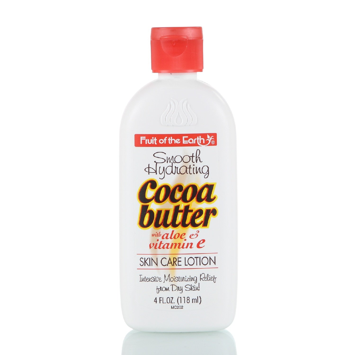 Fruit of the Earth 100% Pure Cocoa Butter Lotion 4 oz - Deep Moisturizing for Dry Skin, Stretch Marks & Scars - Perfect for Body, Hands & Face Care
