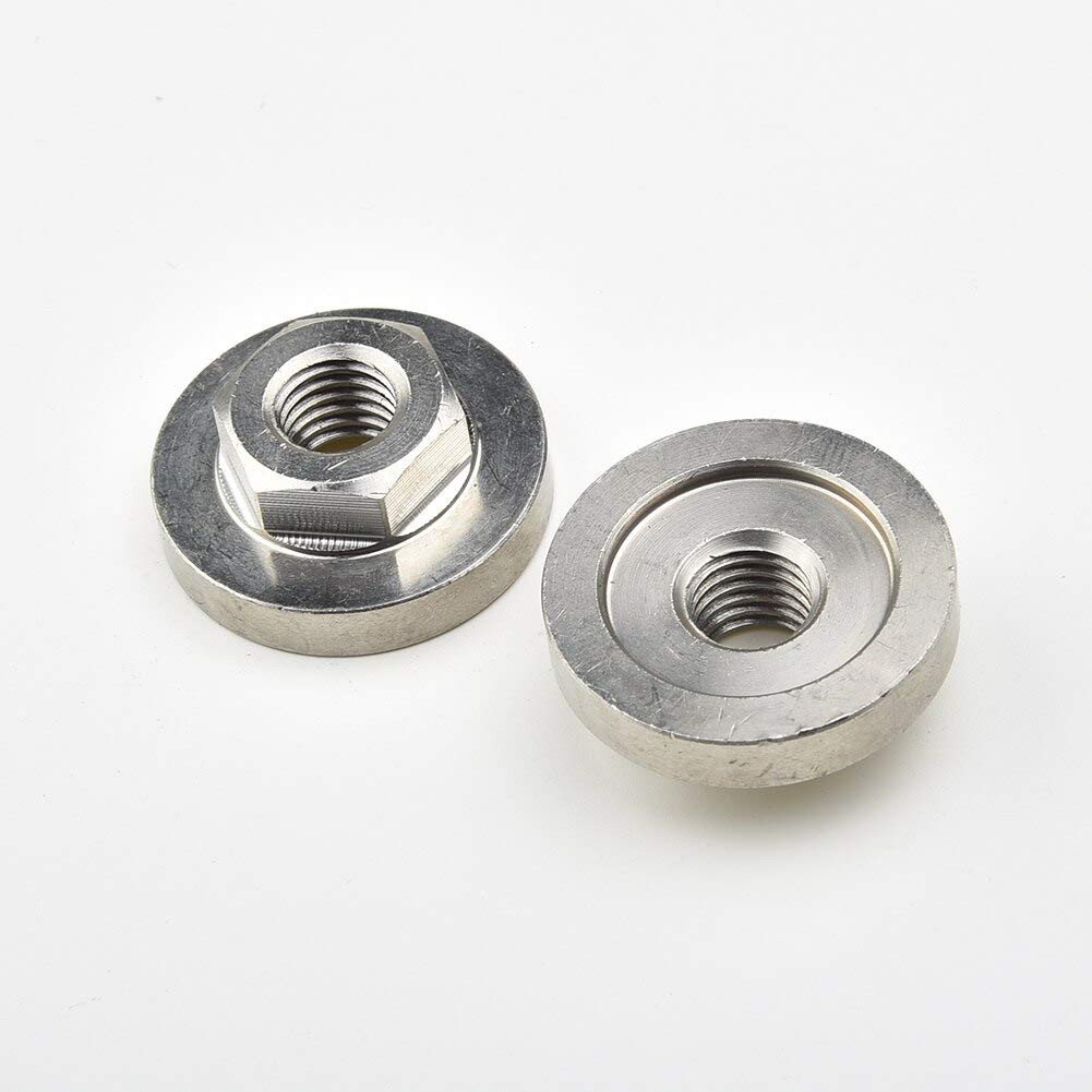 2 Pcs Hex Flange Nut Lock Nut Kit - M.C Replacement Parts for Angle Grinder - Durable Steel Pressure Plate - Power Tool Accessories for DIY & Professional Use