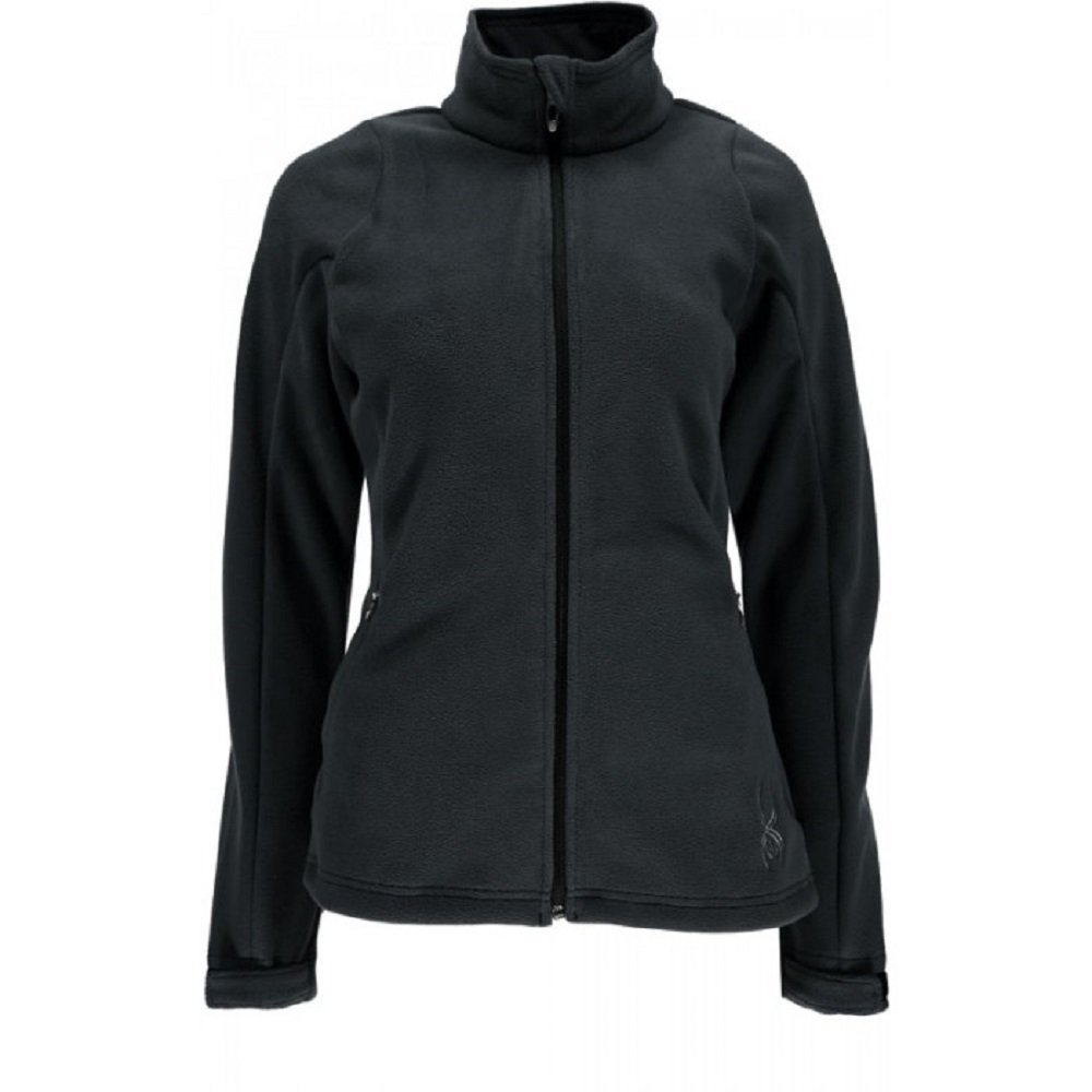 Spyder Women's Essential Fleece Jacket - Large, Black - Warm & Cozy Winter Outerwear for Hiking, Skiing & Outdoor Activities