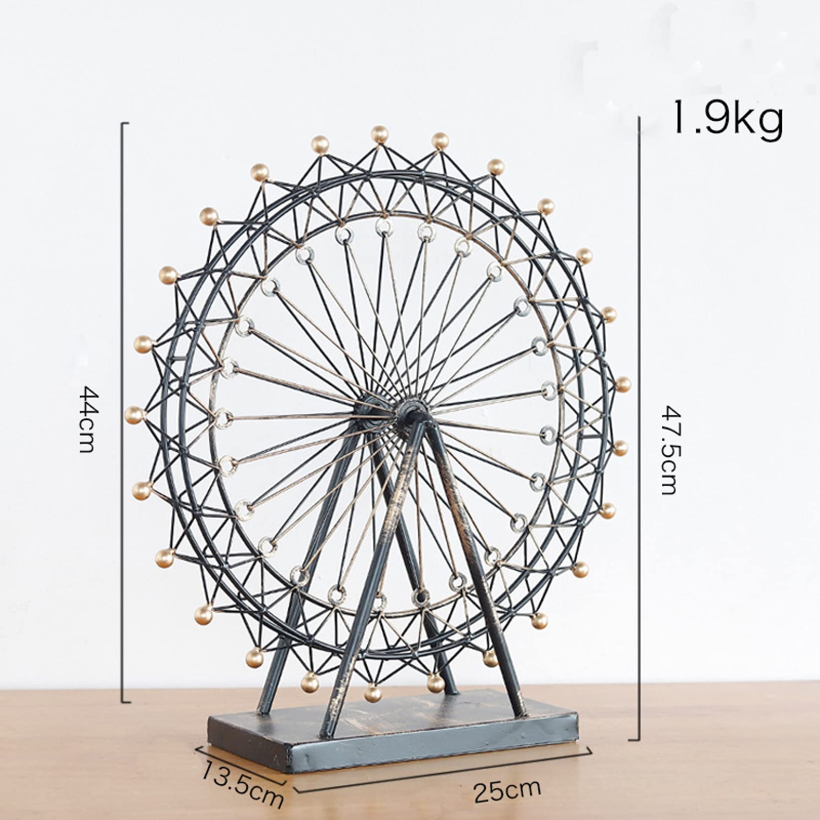 Ferris Wheel of Happiness Metal Sculpture - Elegant Home Decor Statue, Collectible Figurine for Nightstands & TV Cabinets | Perfect Gift for Weddings, Anniversaries & Housewarming
