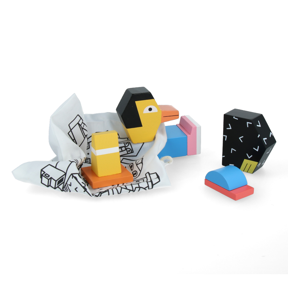 Block Party Duck - Fun and Colorful Duck Toy for Kids, Perfect for Bath Time, Pool Play, and Party Favors