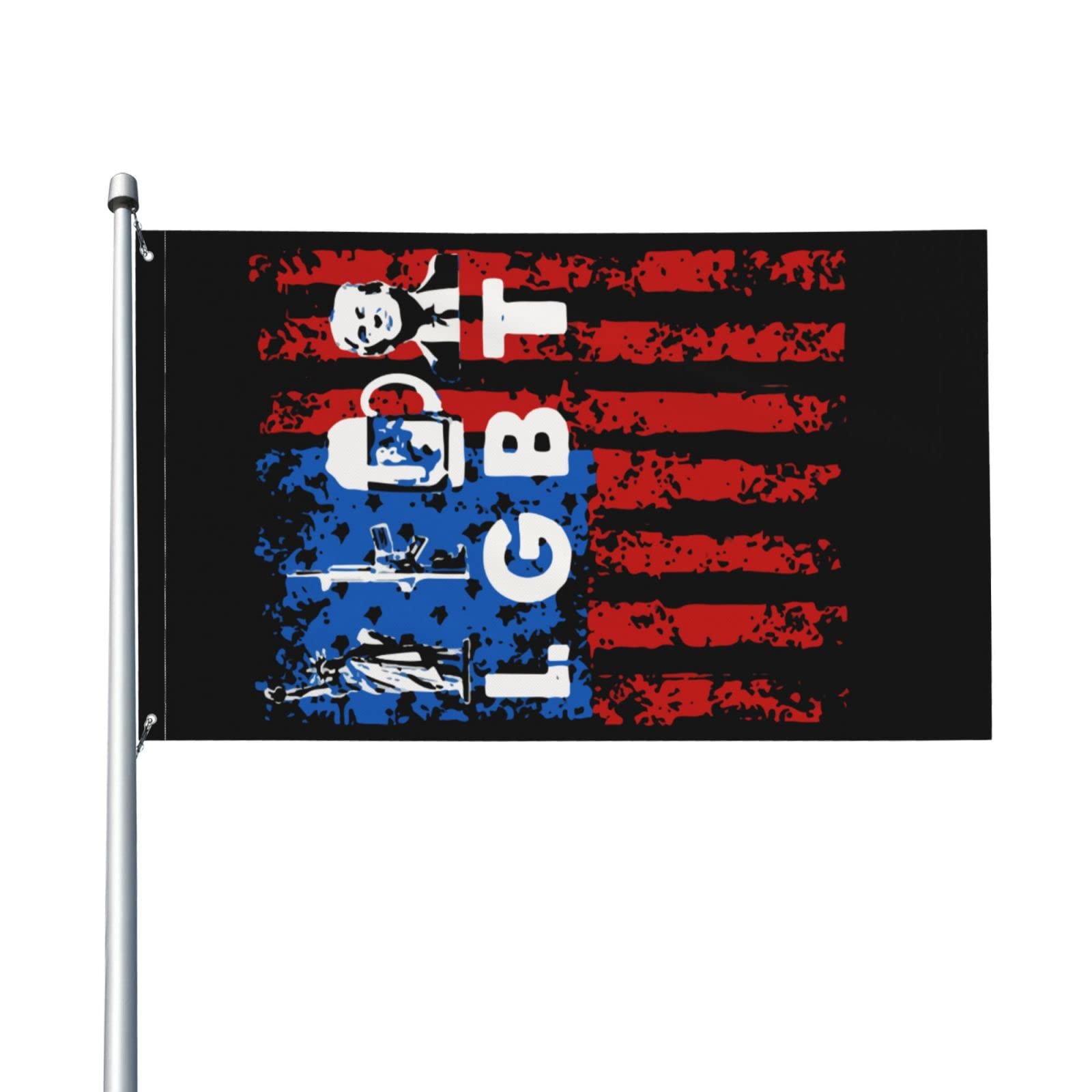 Trump Parody Flag 3x5ft - LGBT Liberty Guns Beer Design for Outdoor & Garden Decor