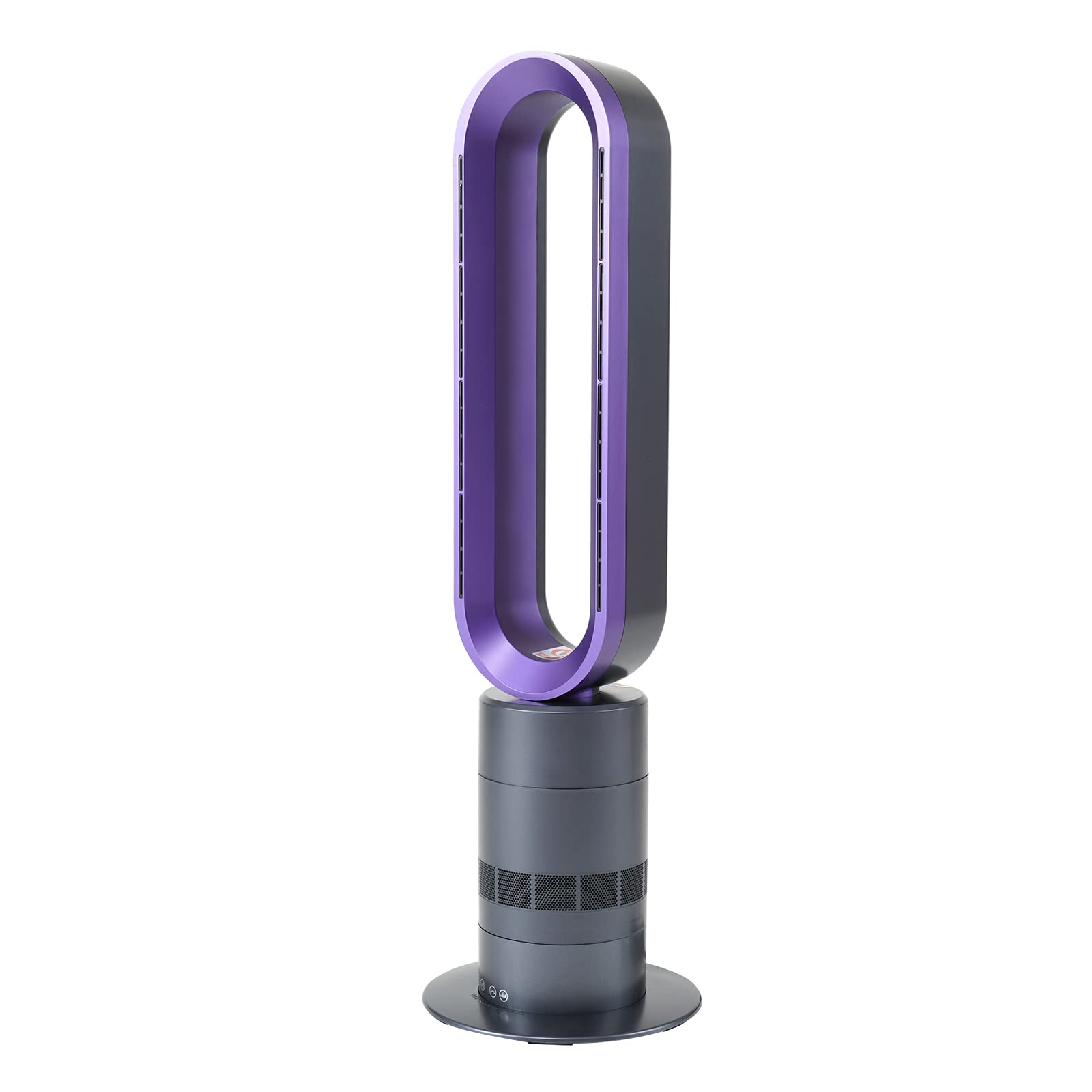 HealSmart 32-inch Bladeless Tower Heater & Fan Combo - 10 Speed Settings, 9H Timer, Remote Control - Quiet Air Circulator for Home, Office & Bedroom - Purple (Perfect for Year-Round Comfort & Energy Savings)