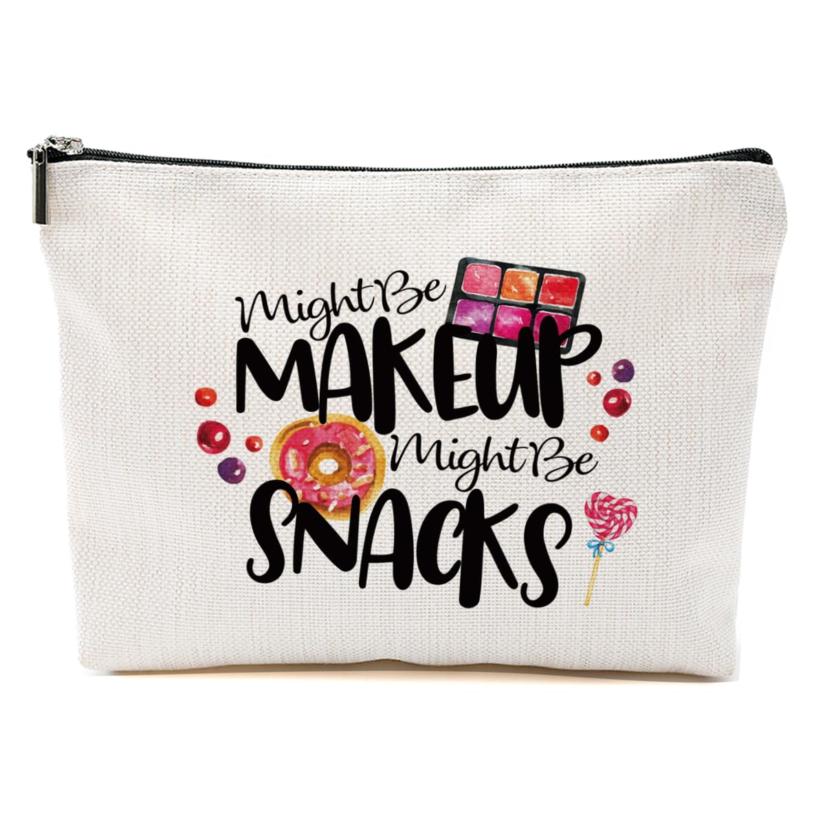 Stylish Makeup Bag for Women & Teen Girls - Cute Cosmetic Travel Organizer, Toiletry Case - Perfect Christmas & Birthday Gift for Sister, Friend - Great for Travel, Daily Use & Storage (Holds Makeup or Snacks)