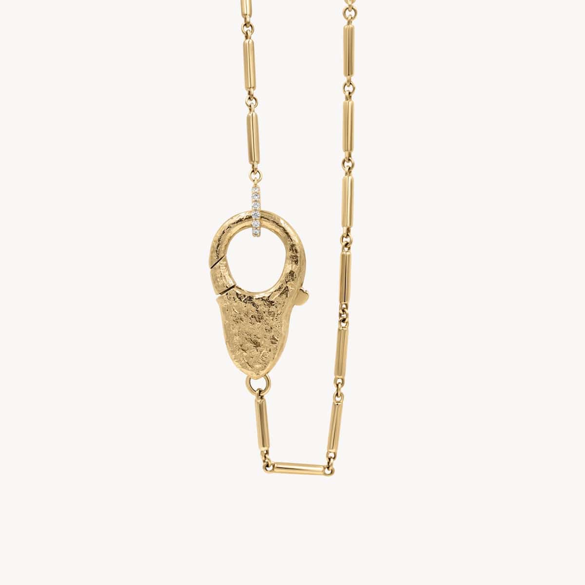 Organic Lock Necklace - Handmade Sterling Silver Jewelry for Women, Unique Gift for Her - Perfect for Valentine's Day, Anniversary & Everyday Wear