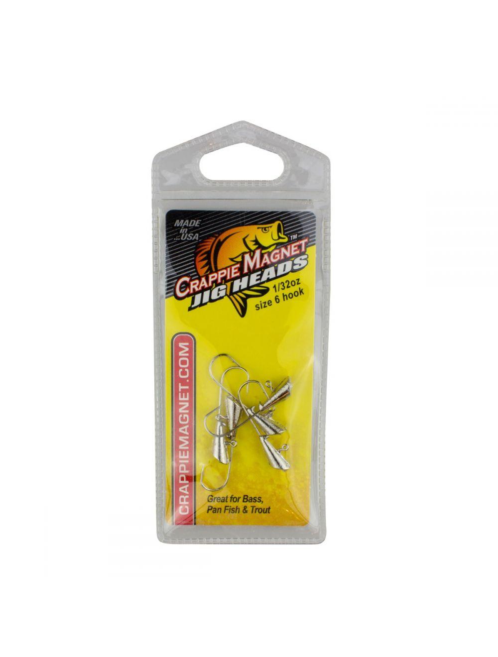 Leland Lures Crappie Magnet Jig Heads - Premium Fishing Jigs for Crappie, Bass & Panfish - Perfect for Freshwater & Ice Fishing
