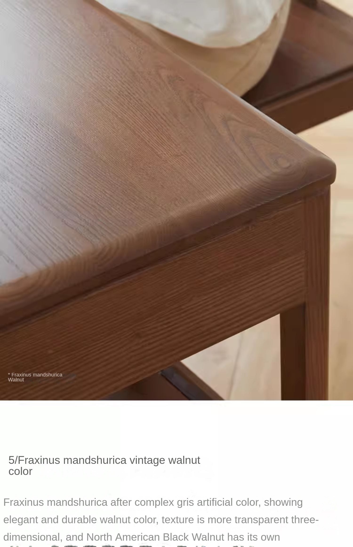 Premium Black Walnut Solid Wood Modern Study Desk - Handcrafted Writing Table for Home Office, Library & Workspace - Ergonomic Design for Comfortable Studying & Remote Work