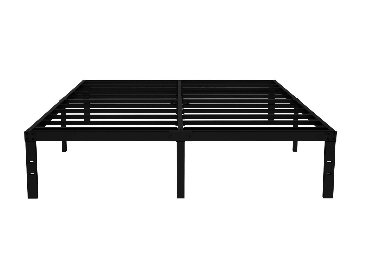 COMASACH 14 Inch Heavy Duty Queen Size Bed Frame - 3500 lbs Capacity, Sturdy Metal Slats Platform (No Box Spring Needed), Easy Assembly, Noise-Free & Non-Slip Design with Under Bed Storage - Perfect for Small Spaces, Guest Rooms & Modern Bedrooms