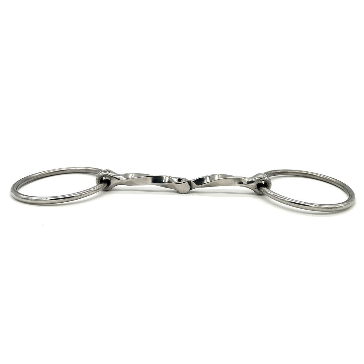 AJR Twisted Hinge Loose Ring Bit - Comfortable Horse Training Bit for Dressage & Western Riding - Perfect for Training, Shows & Trail Riding