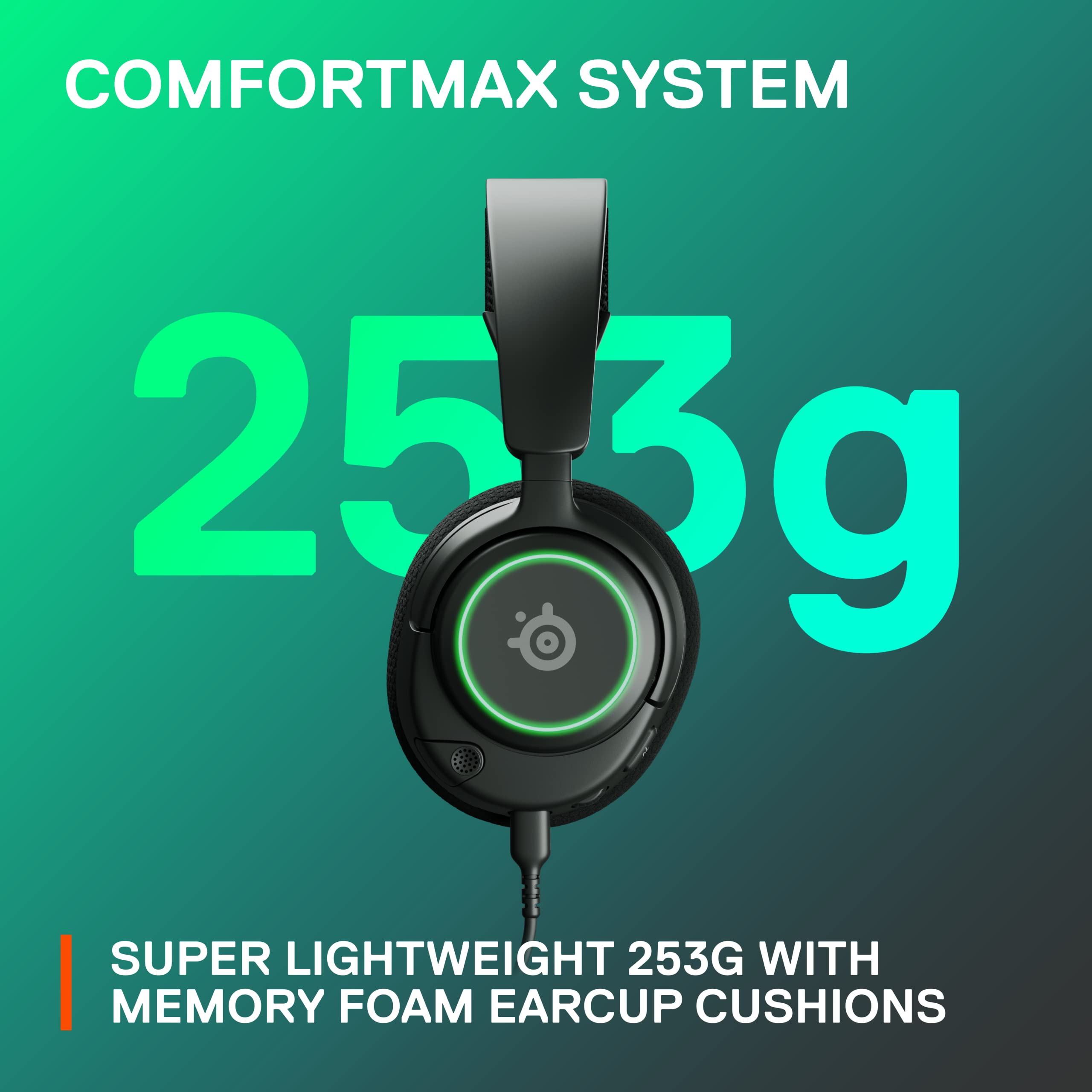 SteelSeries Arctis Nova 3 Wireless Gaming Headset with Signature Sound & ClearCast Gen 2 Mic - Compatible with PC, PS5, PS4, Xbox Series X|S, Nintendo Switch & Mobile - Perfect for Competitive Gaming & Streaming (Black)