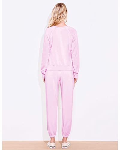 Cropped Pink Sweatshirt for Women - Soft & Comfortable Casual Pullover for Everyday Wear, Gym, and Lounging